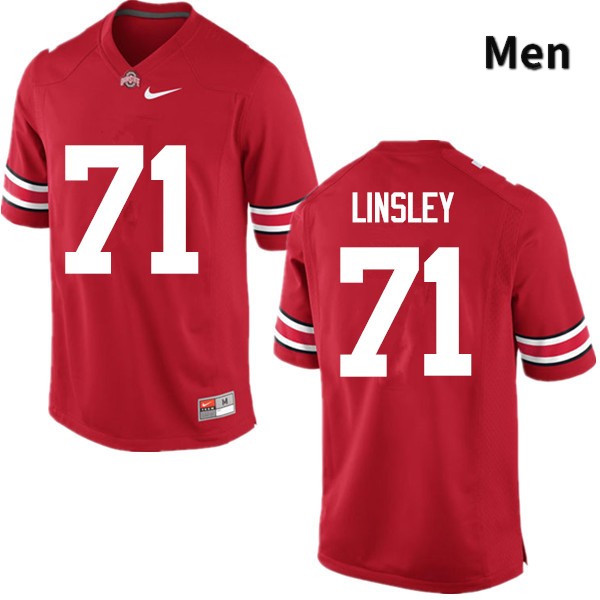 Men's Ohio State Buckeyes #71 Corey Linsley Red Game College Stitched Football Jersey 23CE047FX